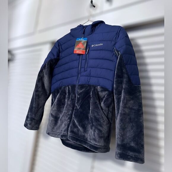 Columbia Winter Snow Powder Lite Omni Heat Thermarator Insulated hooded jacket L - Picture 14 of 15